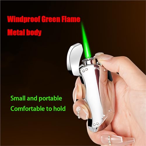 Encendedor de butano resistente al viento con llama potente ajustable 3