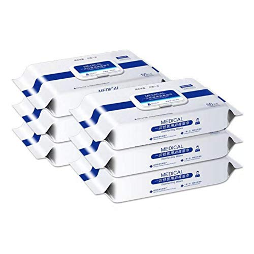 75% Alcohol Hand Wet Tissue Disposable Blockbuster One-Time Water Free Cleansing 60 Wipes 2Pack