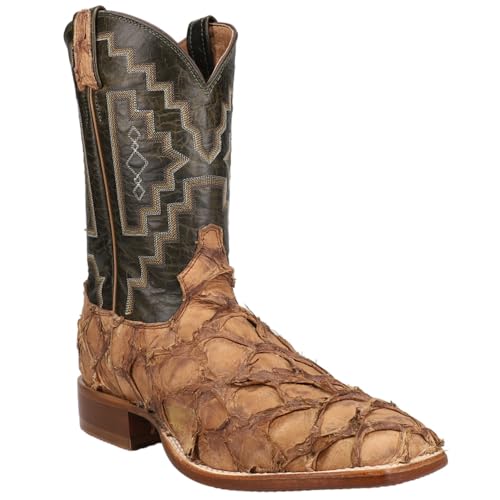 Tony Lama Mens Sq Toe Leviathan Choc Boots2