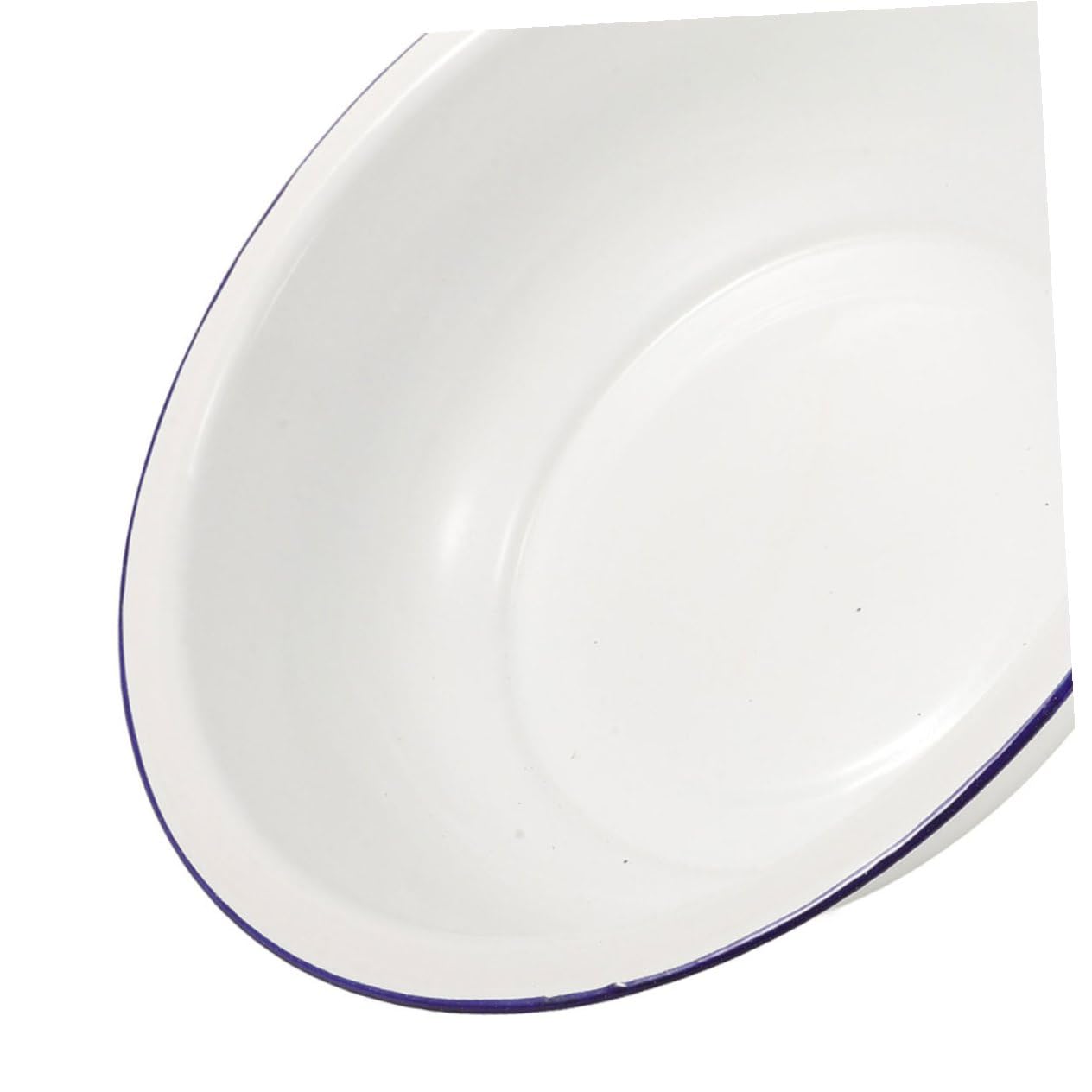 Bacinella Pediluvio in Smalto Vintage Bianco da 32cm, Facile da Pulire e Multifunzionale per Pedicure e Lavaggio Piedi Comfort in Casa