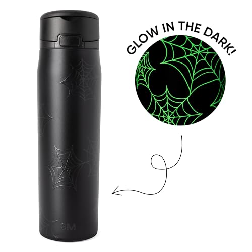 Image of Simple Modern Halloween Water Bottle with Straw |24oz | Spiderweb | Mesa Loop Insulated Water Bottle for School, Sports, Travel | Leak Proof, Stainless Steel, Spiderwebs