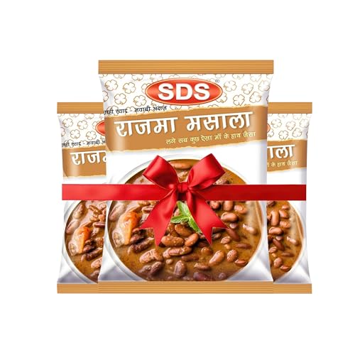 SDS Rajma Masala - 70g (Pack of 3) | Spice Blend for Delicious Red Kidney Bean Curry | No Added Colors or Preservatives | Ideal for Dhaba Style Rajma Chawal, Gravy & Home Cooking