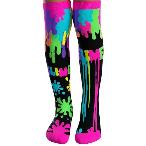 MADMIA Slime Socks Cool Knee-High Socks with Messy Slime Pattern
