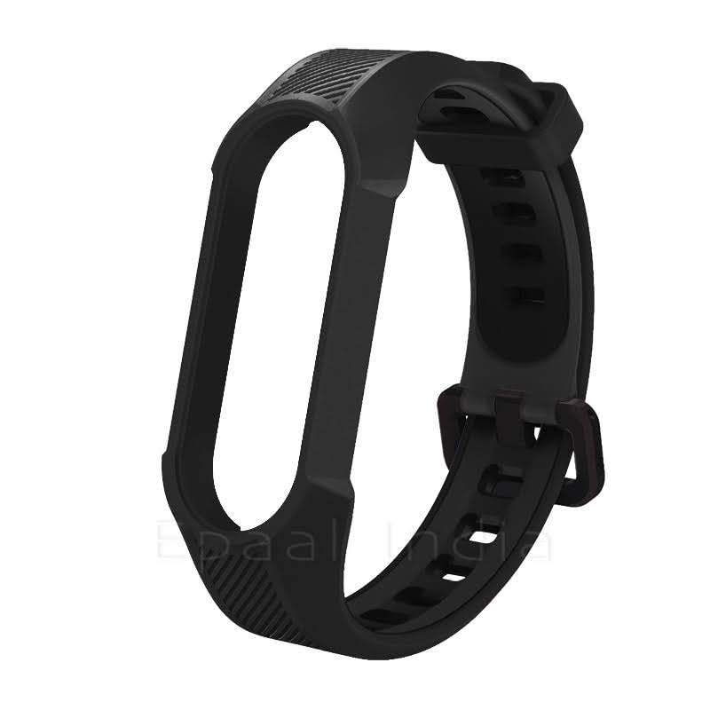 JTTON Silicone Straps for Mi Band 6 / Mi Band 5 Rugged and Tough Bracelet Silicone Replacement Strap (Black) (B0D7MGX394) Amazon Price History, Amazon Price Tracker