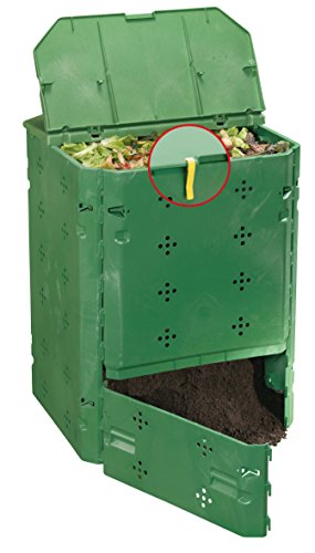 Juwel Ganzjahres-Komposter Bio 600 (Nutzinhalt 600 l, für Garten- und Küchenabfälle, Gartenkomposter mit Befüllklappe mit Windsicherung, UV- /witterungsbeständig, Behälter Recyclingkunststoff) 20153