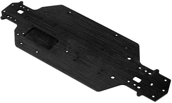 CRUMPS Aluminum Alloy Metal Chassis 3MM Thickness Compatible with HSP 03001 03602 1/10 Upgrade Parts Flying Fish HSP 94103/94123Black