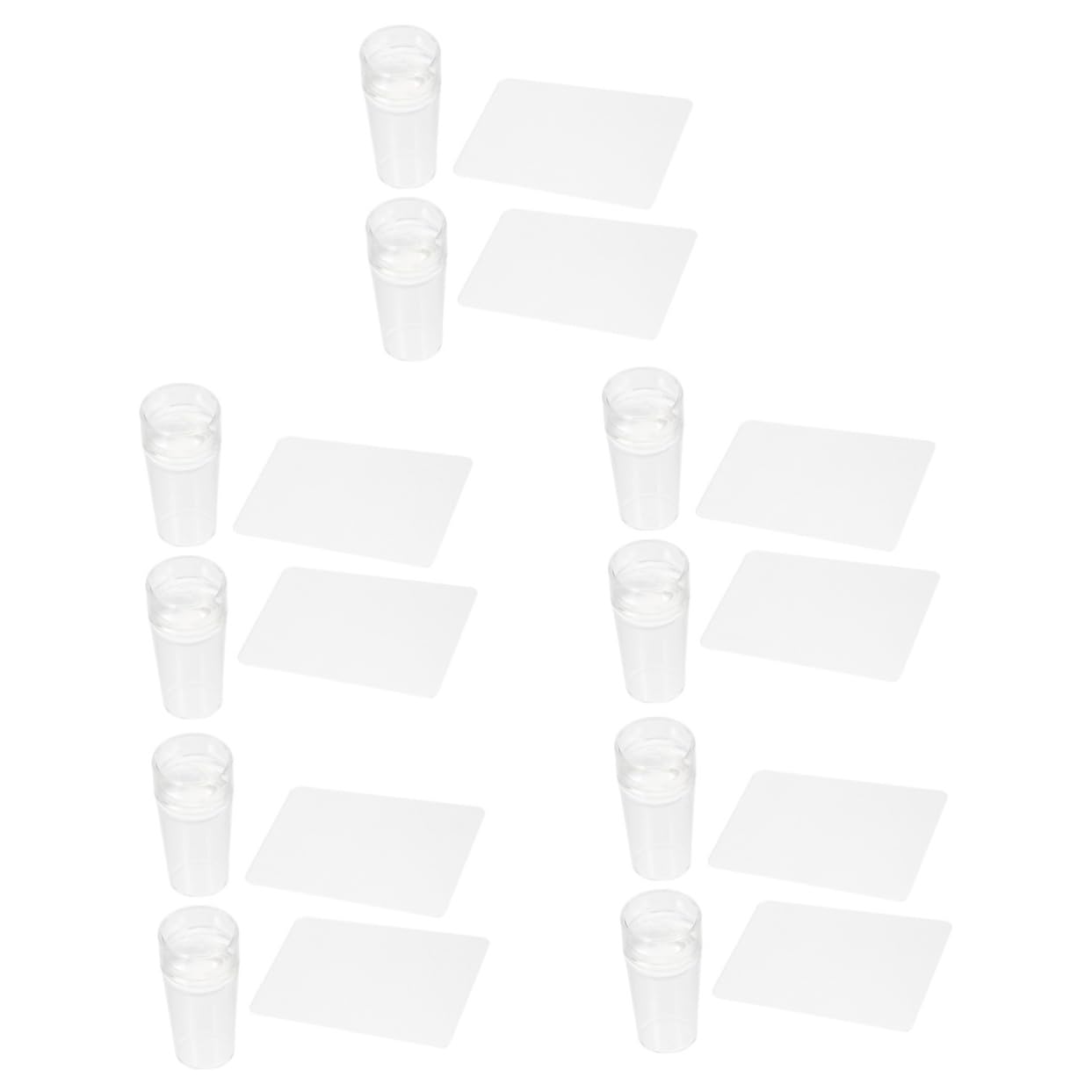 Beavorty 10 Juegos Sello De Uñas Herramientas Para Estampar Uñas Sello De Gelatina Para Uñas Kit De Estampador De Uñas De Gelatina Tablero De Chatarra Manicura Abdominales