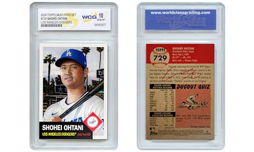 WCG 2024 Topps MLB Living Set SHOHEI OHTANI Los Angeles Dodgers Card 729 - Graded GEM Mint 10