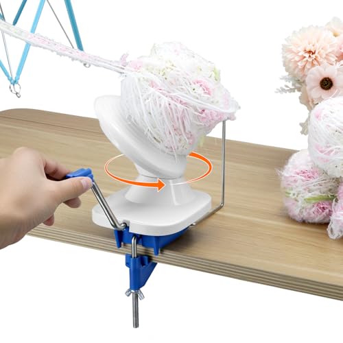 Enrouleur de fil et swift combo bleu QWORK pour tricot et crochet - 4
