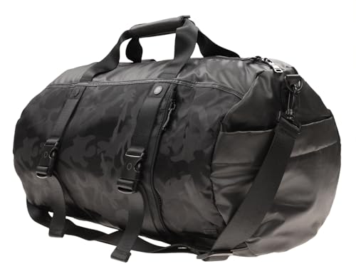 PAJAR Camo Print Waterproof Travel Duffle Bag, Black