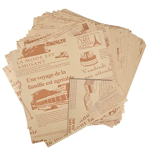 AvoDovA 100 Piezas Papel para Hornear, 22*22 cm Papel para Envolver Alimentos, Hamburguesas Papel, Papel Encerado Cocina, Papel de Regalo a Prueba de Aceite, Papel de Pergamino Antiadherente Cover