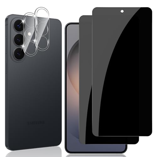 Locofun Anti-Espion Protecteur d'écran pour Samsung Galaxy S26,[2+2 Pièces] Anti-Spy Verre Trempé avec Protecteur d'Objectif de Caméra, Dureté 9H 3D...