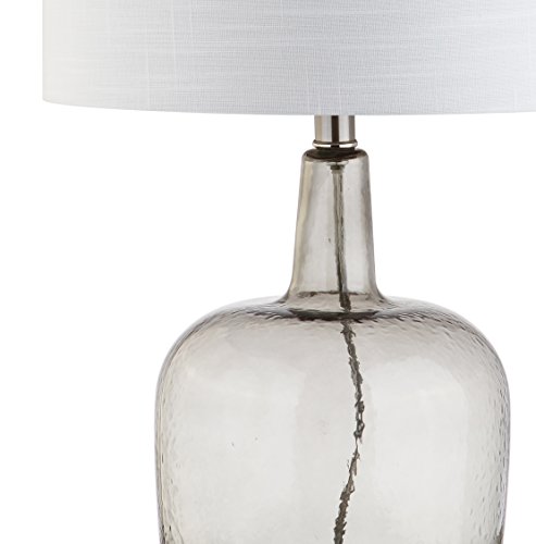 Lámpara de mesa LED con vidrio gris ahumado de 26 pulgadas miniatura 5