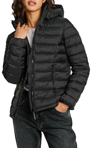 Pepe Jeans Ammy Short Chaqueta, Negro (Negro), L para Mujer