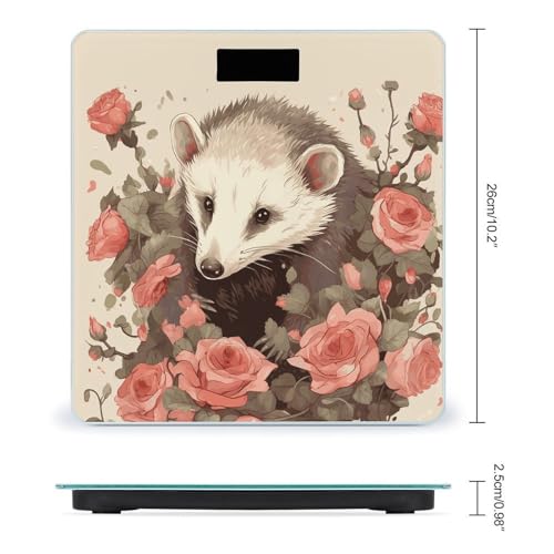 Báscula digital para baño con vidrio templado y pantalla LCD miniatura 2