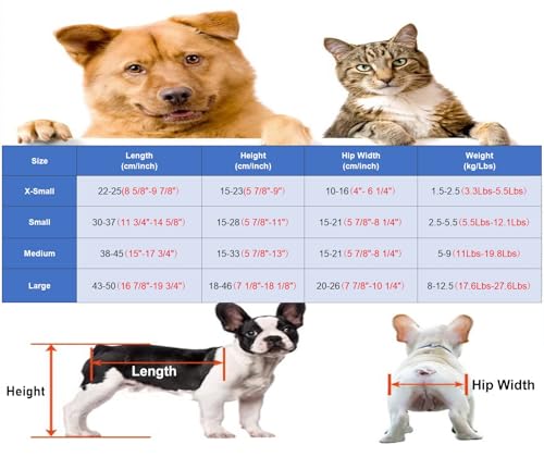 Silla de ruedas ajustable para perros con arnés de soporte abdominal y de cadera 7