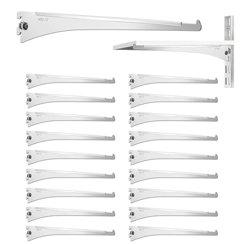 20 Pcs Adjustable Shelf Brackets for Shelving System