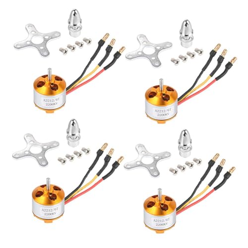 Glayent 4 Pz 2212 2200KV Motore Brushless con Supporti 6T per DIY RC Aereo Multi-Copter Quadcopter...