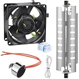 Lounsweer 4 pz Wr60x26866 Frigorifero Evaporatore Fan Motor, Wr51x10055 Frigorifero Sbrinamento Riscaldatore, Wr55x10025 Sensore di temperatura, Wr50x10068 Termostato ad alto limite Compatibile con Ge