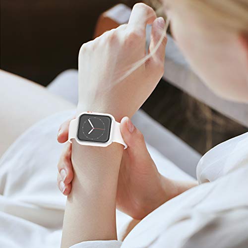 Image of Adepoy Case with Tempered Glass Screen Protector, Compatible with Apple Watch Series 3 /2 /1 42mm, All-Around Ultra-Thin Bumper Full Cover Hard PC Protective Case for iWatch Accessories