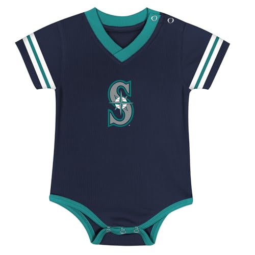 Image of Outerstuff MLB Newborn & Infants 0-24 Months Official Primary Logo Creeper Romper Jersey