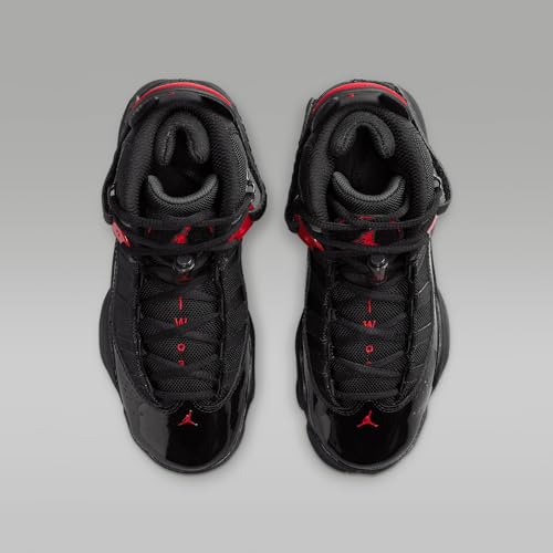 Jordan 6 Rings Big Kids' Shoes (323419-026, Black/Anthracite/Fire Red)4