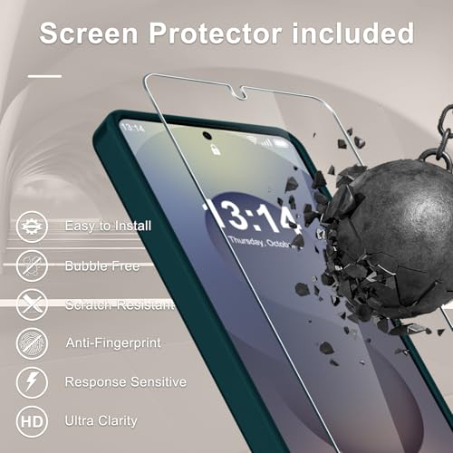 Image of for Samsung Galaxy S26+ Plus Case, Matte Magnetic Phone Cover, Blue | Fit for MagSafe, Screen Protector included, Shockproof Military Grade Protection, Translucent Frosted Back