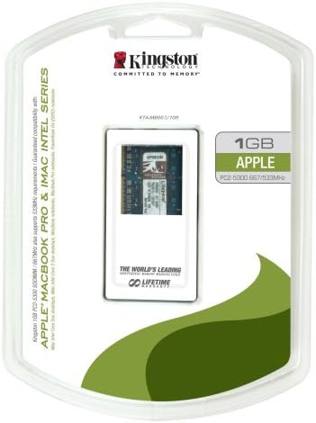 Kingston Apple 1GB 667MHz DDR2 SoDimm iMac and MacBook Memory (KTA-MB667/1GR)