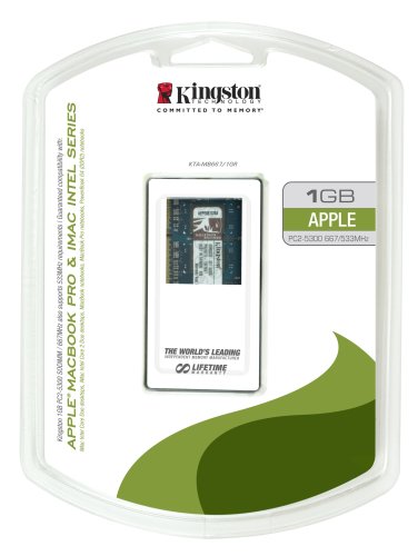 Kingston Apple 1GB 667MHz DDR2 SoDimm iMac and MacBook Memory (KTA-MB667/1GR)