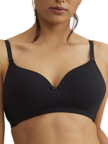 Image of NYKD Women's Cotton Lightly Padded Seamless Wire Free Everyday T-Shirt Bra for Women Daily Use Wireless, 3 /4th Coverage - NYB002