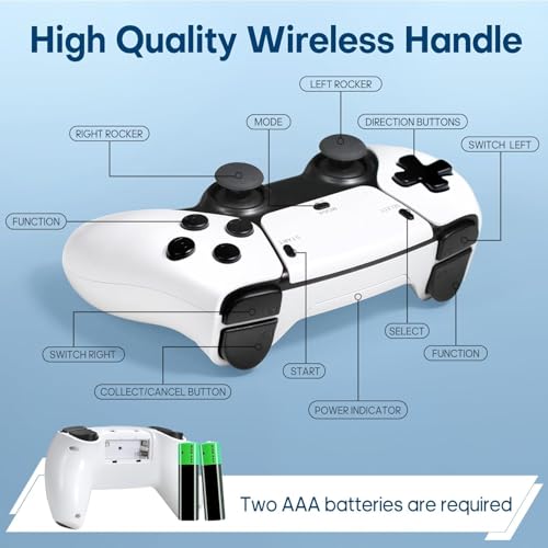 Image of (New 2025) Wireless Retro Game Console Stick 4K Stick with Built-in 23+ Emulators 20,000+ Games, 4k Hdmi Output & 2.4GHz Wireless Controller, Retro Game Emulators, Plug & Play TV Video Games-White
