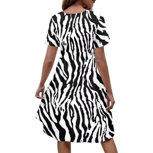 Image of Women's Summer Formal Dresses Short Sleeve Wrap V Neck Dresses Bridesmaid Wedding Guest Dress with Pockets