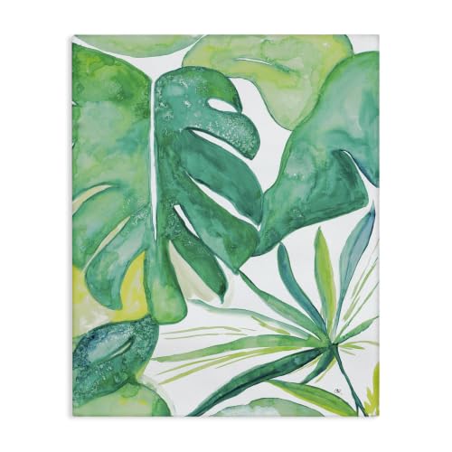 Stupell Industries Tropical Palms Monstera, 16 x 20 Inch Canvas Wall Art