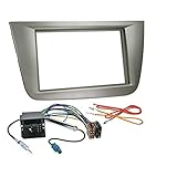Tamaño: 2 DIN KIT de montaje para radio de coche con marco de radio 2 DIN para SEAT ALTEA y ALTEA XL/TOLEDO, color GRIS