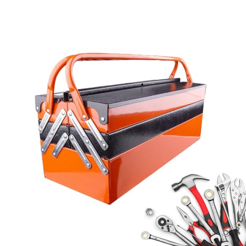 Caja organizadora de herramientas, caja organizadora de herramientas, portátil, multifunción, portátil, plegable, resistente al óxido, plegable, multifuncional, solución de organización de ahorro de