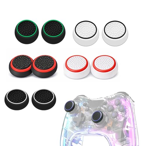Image of Like Star Silicone Thumb Grip Caps, Anti-Slip Controller Joystick Cap Covers, Luminous Anti-Scratch Analog Stick Caps Compatible with PS4 / PS5 / Xbox 360 / Xbox One (Pack 10)