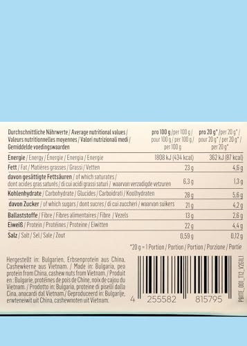Bouchées protéinées bio pistaches KoRo | Snack chocolat blanc 12x2x20g