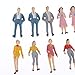 LoveinDIY 20pcs 1:25 Scale Colorful Figures, Model Trains Scenery Standing and Sitting People for Miniature Scenes, Diorama Accessories