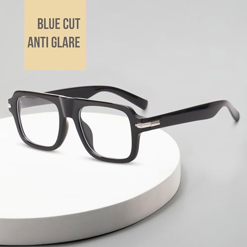 Image of Peter Jones Square Unisex Large Blue Light Blocking UV Protected Computer /Gaming Glasses (3754F)