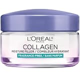 L'Oreal Paris Collagen Moisture Filler Facial Moisturizer, Fragrance Free, Anti Aging Face Cream, Non-Greasy Skin Care Formula For Up to 48HR Hydration, 1.7 oz