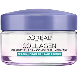 L’Oreal Paris Collagen Moisture Filler Facial Moisturizer, Fragrance Free, Anti Aging Face Cream, Non-Greasy Skin Care Formula For Up to 48HR Hydration, 1.7 oz
