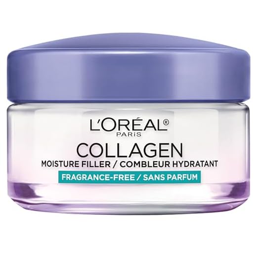 L'Oreal Paris Collagen Moisture Filler Facial Moisturizer, Fragrance Free, Anti Aging Face Cream, Non-Greasy Skin Care Formula For Up to 48HR Hydration, 1.7 oz