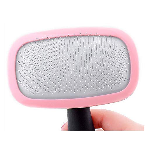 Brosse à chat REYG avec peigne d'épilation haute performance rose
