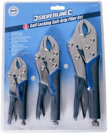 Silverline 675268 Self Locking So ft-Grip Pliers Set 3pce 3pce