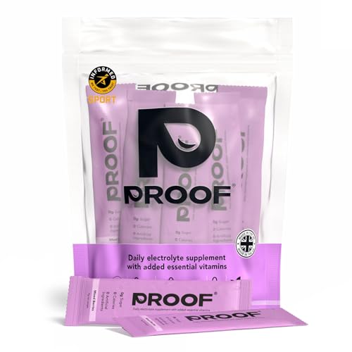 Proof Hydration Daily Electrolyte Supplement with Essential Vitamins | 0g Sugar, 0 Calories, No Artificial Sweeteners, Vegan | Hydration Powder Sachets | Made in The UK (10 Servings, Mixed Berry)