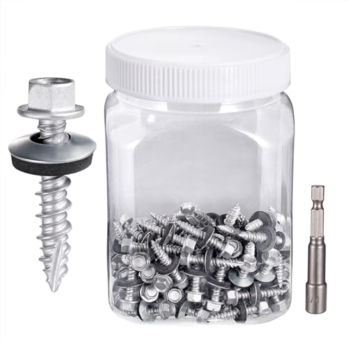 Xrfoiniu 150 Pcs #10x1 Screws with EPDM Washers