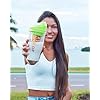 CRUNCHCUP Bundle & Save on Two Portable Cereal Tumblers - No Spoon, No Bowl, It's Cereal on the Go [Green & Yellow]
