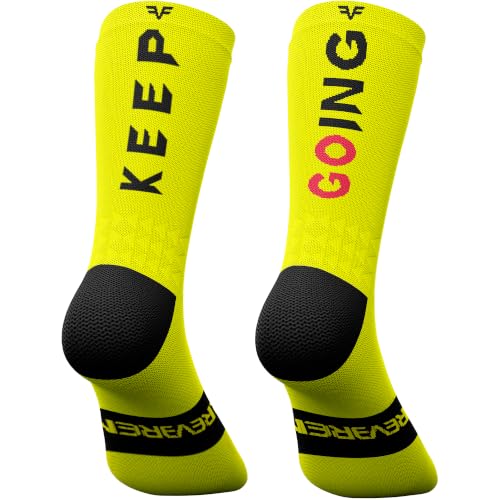 IRREVERENT Chaussettes de Sport Compressives et Hautes pour Running, Crossfit, Cyclisme, Padel, Basket