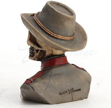 Miniatura 2 de Veronese Design Estatua de resina de medio busto de esqueleto del ejército confederado de la guerra civil de 2 12 pulgadas