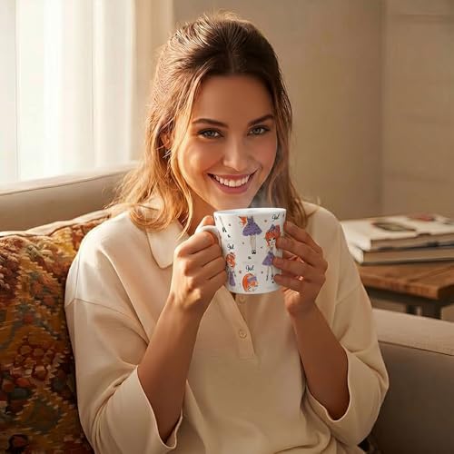 Image of U.P.C. U.P.C.Milk Mug Set of 2 | Ceramic & Bone China Coffee Milk Cups | Designer Printed Tea Coffee Mug Set | Large Capacity Milk Mugs | Microwave Safe Cup Set | Kitchen Drinkware Gift Set